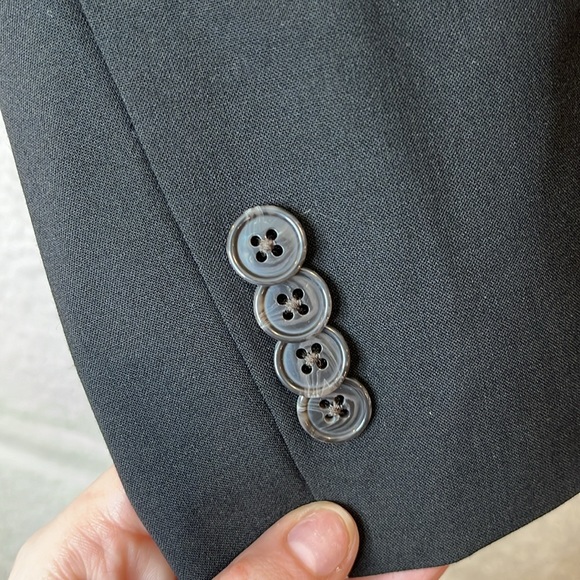 NWT Lands End Mens Washable Wool 2 Button Tailored Fit Suit Jacket 42R Regular - Picture 4 of 12